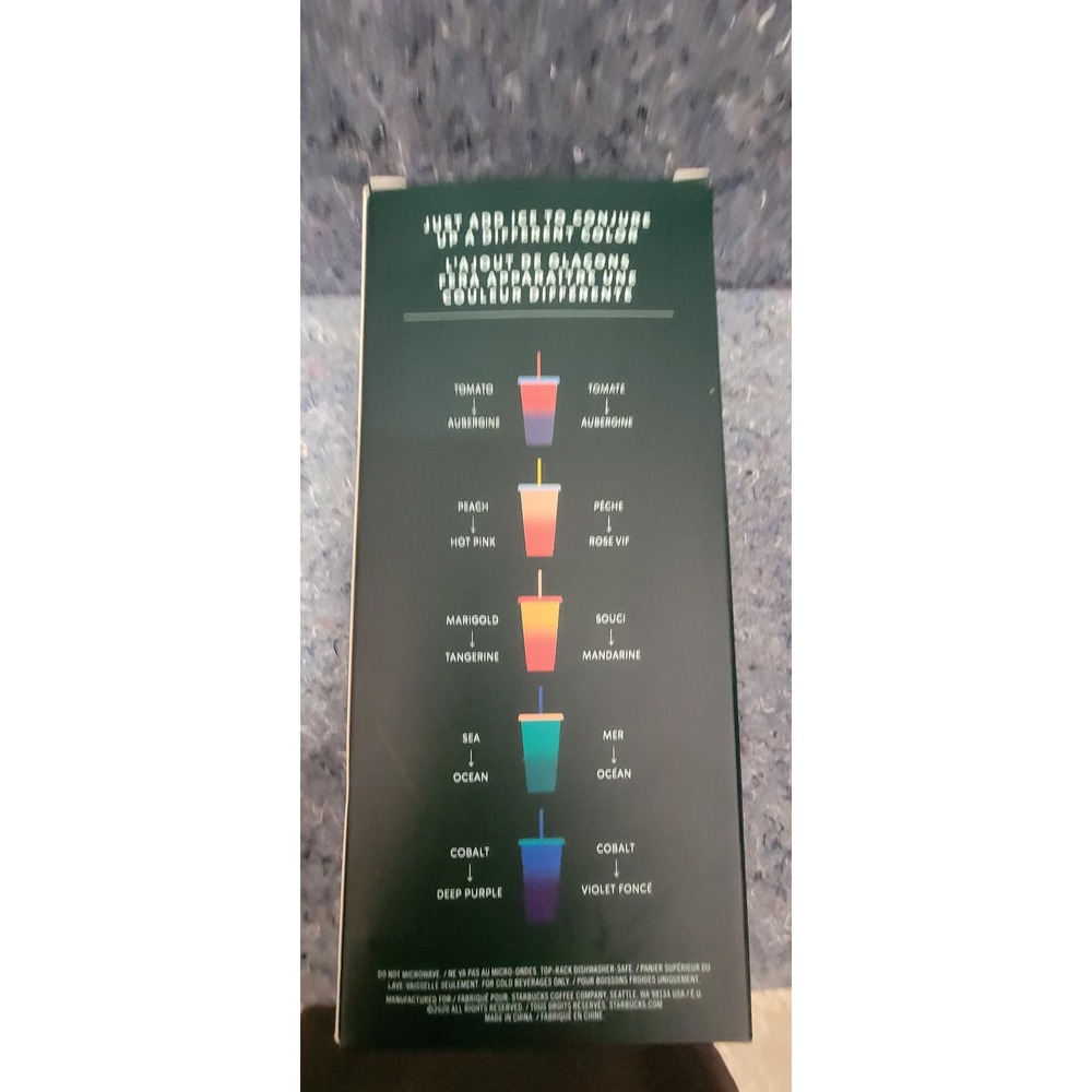 Starbuck's Color Changing Reusable Cold Cups 24oz 5 Cups w/Straws‎ - Picture 5 of 7